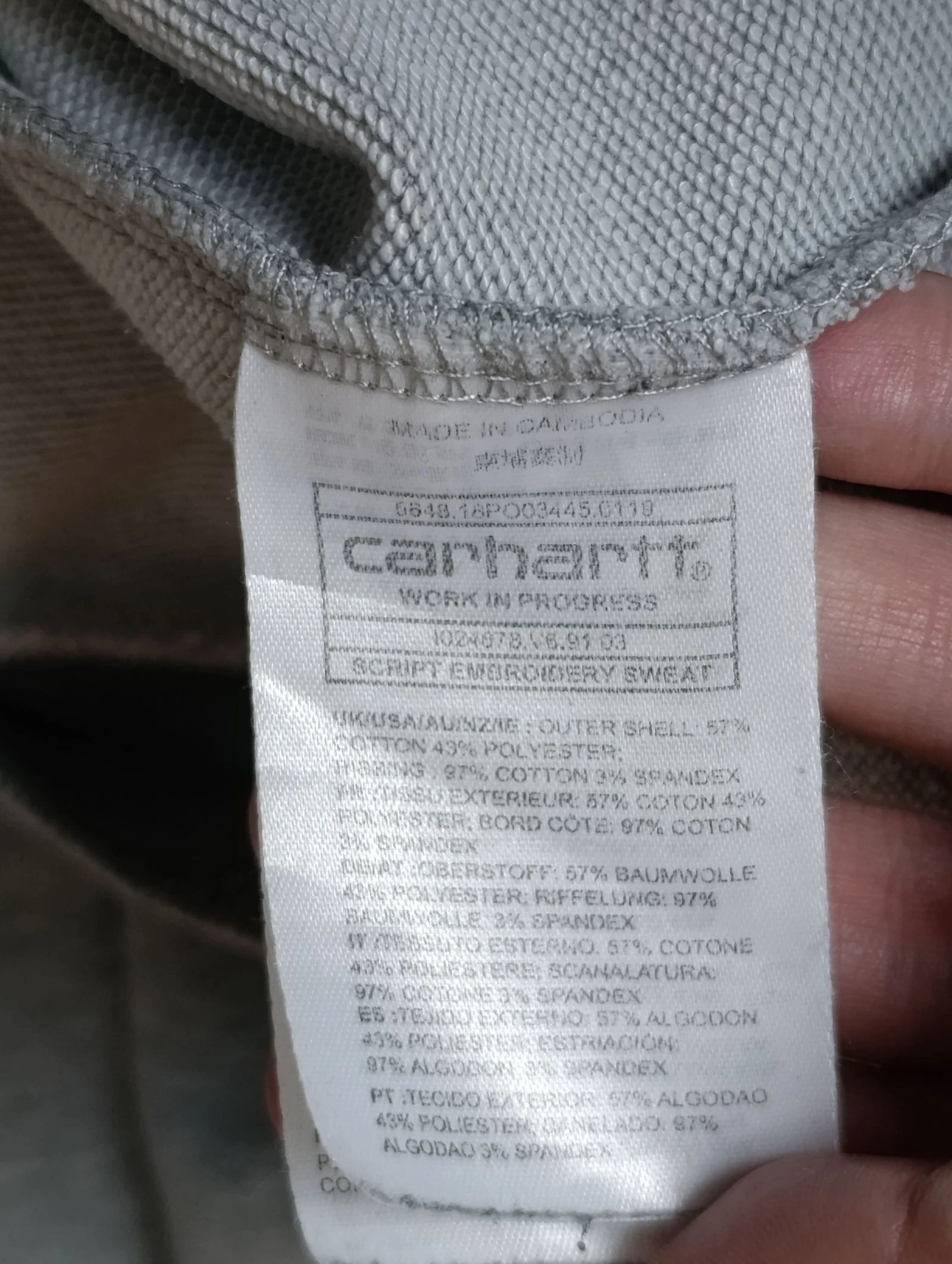 🔥 Sudadera de cuello redondo con bordado de script Carhartt WIP talla L Oversize 🔥 – photo 11